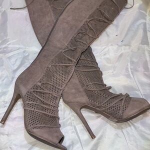 Elegant Taupe Stiletto Boots